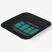 シアンモダンネオン卒業 ペーパープレート (傾斜あり)