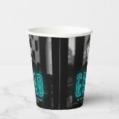 シアンモダンネオン卒業 紙コップ (右)