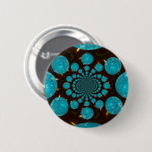 シアンライトの目まいがする表示万華鏡のように千変万化するパターンアート 缶バッジ (正面&裏面)