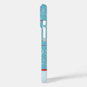 シアンレッドメリーホリデーズカワイイ雪だるまパターン Case-Mate iPhoneケース (裏面 / 左)