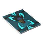 シアン抽象芸術アートプリント ノートパッド (アングル)