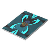 シアン抽象芸術アートプリント ノートパッド (回転)