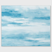 シアン抽象芸術 ラッピングペーパー (フラット)