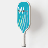 シアン最高のおばあちゃんモノグラームイニシャル ピックルボールラケット (左)