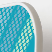 シアン最高のおばあちゃんモノグラームイニシャルwドット ピックルボールラケット (左詳細)