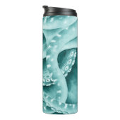 シアン緑の触手モノクロ タンブラー (回転右)