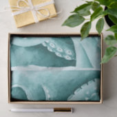 シアン緑の触手モノクロ 薄葉紙 (ギフト)