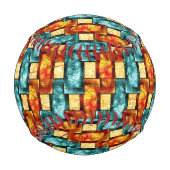 シアン色のオレンジ色の長方形の彫刻および染色プレート 野球ボール (裏面)