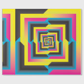 シアン色マゼンタのイエロー・ブラック ラッピングペーパー (フラット)