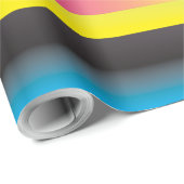 シアン色マゼンタのイエロー・ブラック ラッピングペーパー (ロールコーナー)