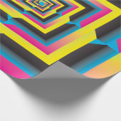 シアン色マゼンタのイエロー・ブラック ラッピングペーパー (角)