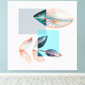 シアン赤葉 キャンバスプリント (インサイチュ (ウッドフロア))