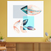 シアン赤葉 キャンバスプリント (インサイチュ (リビング))