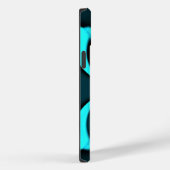 シアン アブストラクト アート プリント Case-Mate iPhoneケース (裏面 / 右)