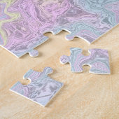 シアン、イエロー、マゼンタ旋回 ジグソーパズル (側面)