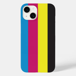 シアン グラフィック カラーストライプ背景パターン CMYK Case-Mate iPhone 14ケース