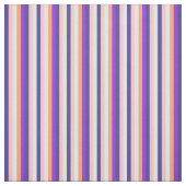 シアン、ピンク、濃い石板ブルー、紫とサーモンライン ファブリック (見本)