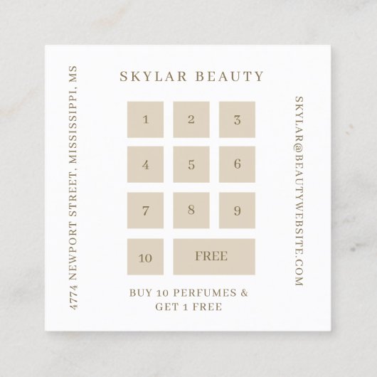 シアーエレガントルラグジュアリーゴールデンシャインVIPロイヤリティ ロイヤリティカード (裏面)