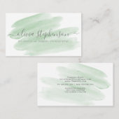 シアースセージ緑の水の色のスワップ 名刺 (正面/裏面)