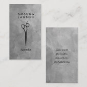 シアーズエレガントコームグレーの水色 名刺 (正面/裏面)