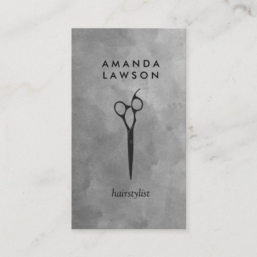 シアーズエレガントコームグレーの水色 名刺 (正面)