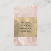 シアーズエレガントコームグレー水色ハサミ 名刺 (裏面)