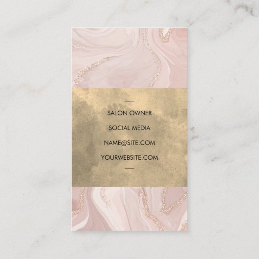 シアーズエレガントコームグレー水色ハサミ 名刺 (裏面)