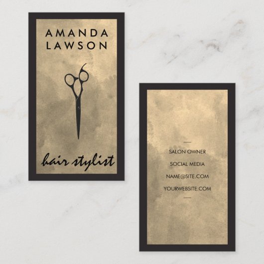 シアーズグエレガントレーウォーターの色 |黒縁ど 名刺 (正面/裏面)