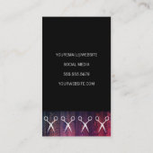 シアーズ素朴パターン付き木目ブラック 名刺 (裏面)