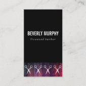 シアーズ素朴パターン付き木目ブラック 名刺 (正面)