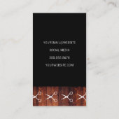 シアーズ素朴パターン付き木目ブラック 名刺 (裏面)