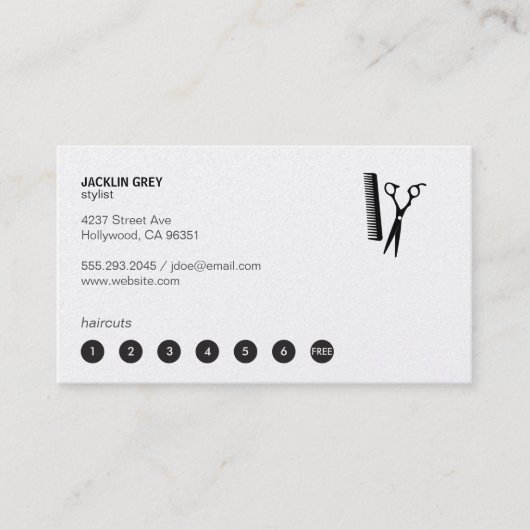 シアーズ&コーム(パンチカード7) ロイヤリティカード (正面)