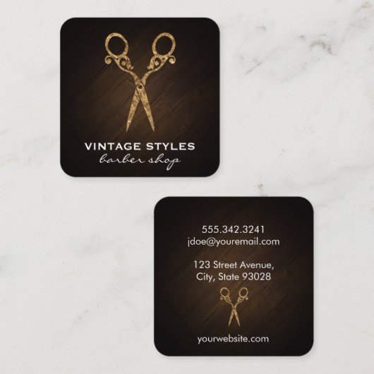 シアーズ | 華美 of金ゴールド スクエア名刺 (正面/裏面)