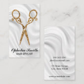 シアーズ | 華美 of金ゴールド |絹のカーテン生地 名刺 (正面/裏面)