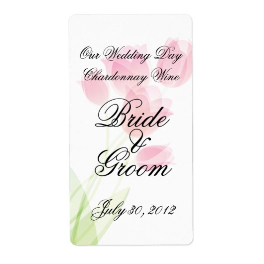 シアーピンクのチューリップ ラベル (正面)