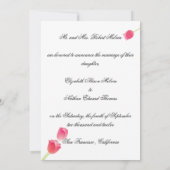 シアーピンクのチューリップ 招待状 (裏面)