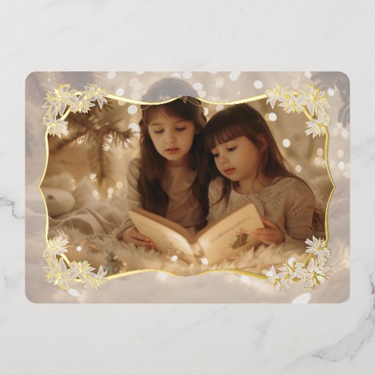 シアーフローラレースホリデーカード 箔シーズンカード (正面)