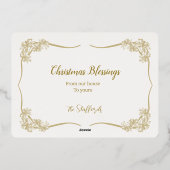 シアーフローラレースホリデーカード 箔シーズンカード (裏面)