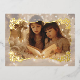 シアーフローラレースホリデーポストカード 箔シーズンポストカード