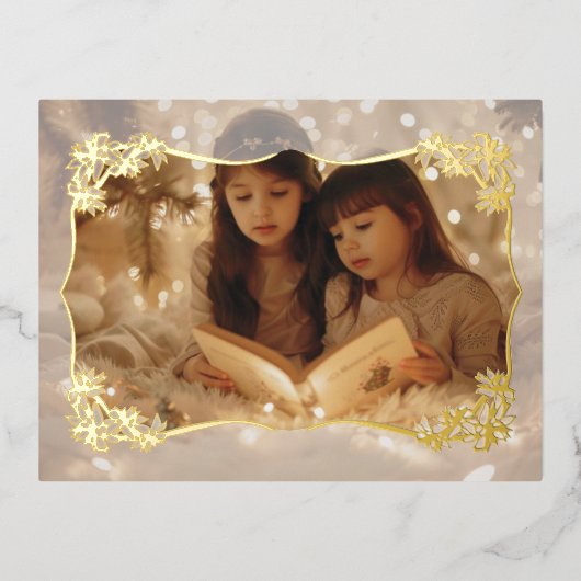 シアーフローラレースホリデーポストカード 箔シーズンポストカード (正面)