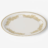 シアーポインセティアレースクリーム ペーパープレート (アングル)