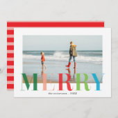 シアーメリークリスマスフォトフラットカード_キャンディ シーズンカード (正面/裏面)