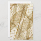 シアー クリーム ベージュ ラッセル リーフ 便箋 (正面/裏面)