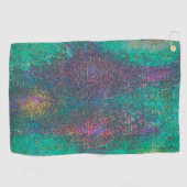 シア擦り切れたン色の緑 ゴルフタオル (横)