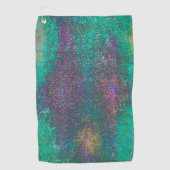 シア擦り切れたン色の緑 ゴルフタオル (正面)