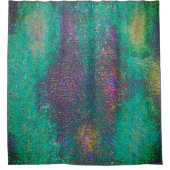 シア擦り切れたン色の緑 シャワーカーテン (正面)