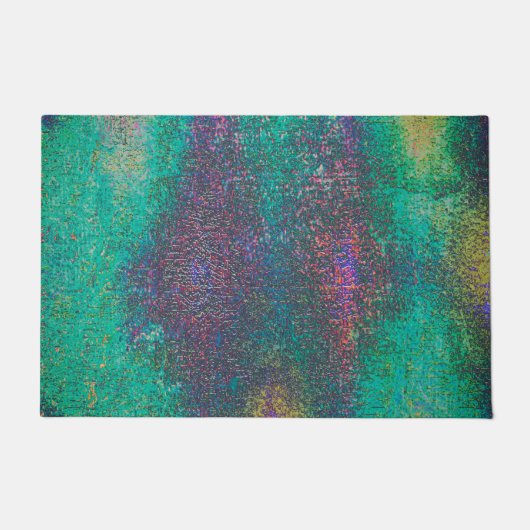 シア擦り切れたン色の緑 ドアマット (正面)