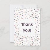 シア紙吹雪水色ドットサンキューカード サンキューカード (正面)