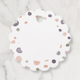 シア紙吹雪水色ドットメッセージカード フェイバータグ