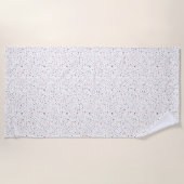 シア紙吹雪水色ドット ビーチタオル (正面)